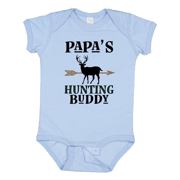 Inktastic Papa Hunting Buddy Bow Hunter Boys or Girls Baby Bodysuit