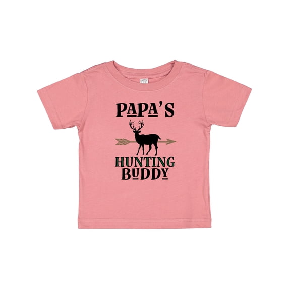 Inktastic Papa Hunting Buddy Bow Hunter Boys or Girls Baby T-Shirt