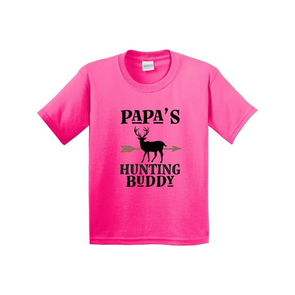 Inktastic Papa Hunting Buddy Bow Hunter Youth T-Shirt