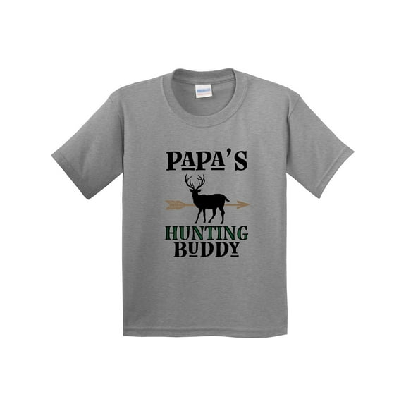 Inktastic Papa Hunting Buddy Bow Hunter Youth T-Shirt