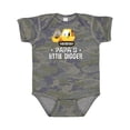 thumbnail image 1 of Inktastic Papa Little Digger Construction Truck Boys Baby Bodysuit, 1 of 5