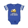thumbnail image 1 of Inktastic Papa Little Digger Construction Truck Boys Baby Bodysuit, 1 of 5