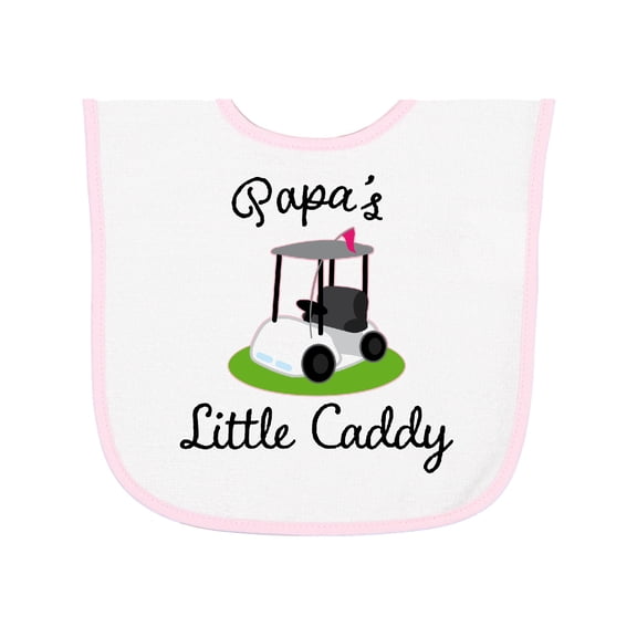 Inktastic Papa Little Golf Caddy Baby Terry Cloth Bib