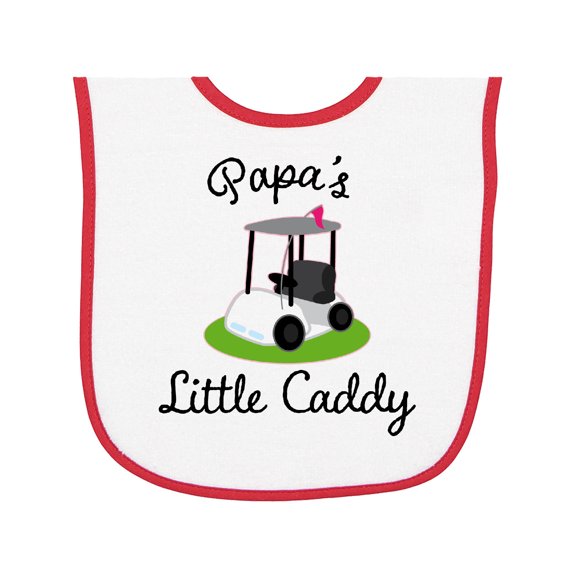 Inktastic Papa Little Golf Caddy Baby Terry Cloth Bib