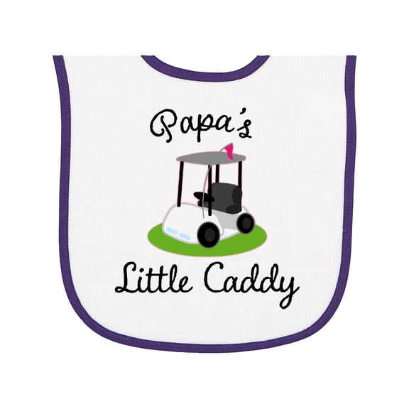 Inktastic Papa Little Golf Caddy Baby Terry Cloth Bib