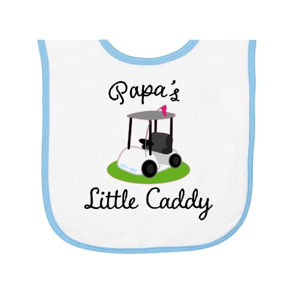 Inktastic Papa Little Golf Caddy Baby Terry Cloth Bib