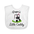 thumbnail image 1 of Inktastic Papa Little Golf Caddy Boys or Girls Baby Bib, 1 of 4