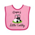 thumbnail image 1 of Inktastic Papa Little Golf Caddy Boys or Girls Baby Bib, 1 of 4