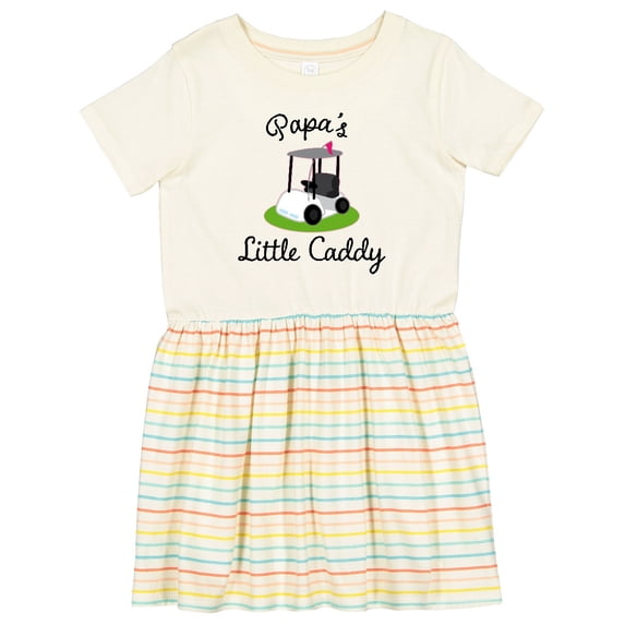 Inktastic Papa Little Golf Caddy Girls Toddler Dress