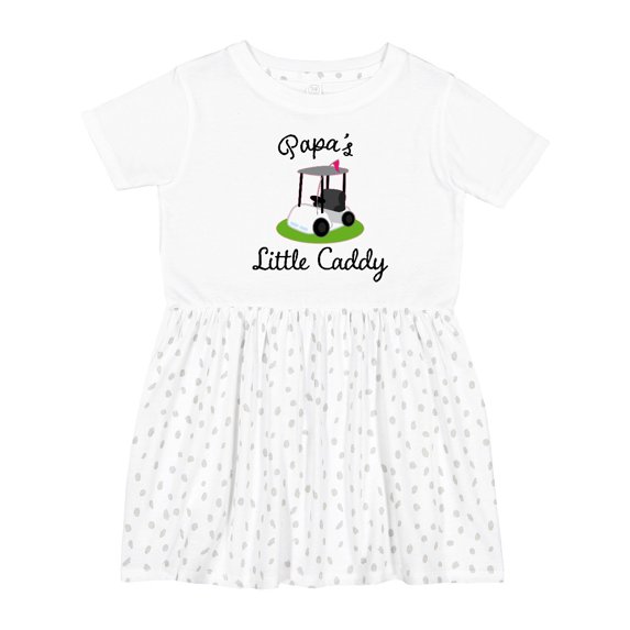 Inktastic Papa Little Golf Caddy Girls Toddler Dress