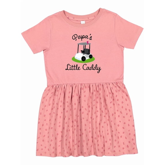 Inktastic Papa Little Golf Caddy Girls Toddler Dress