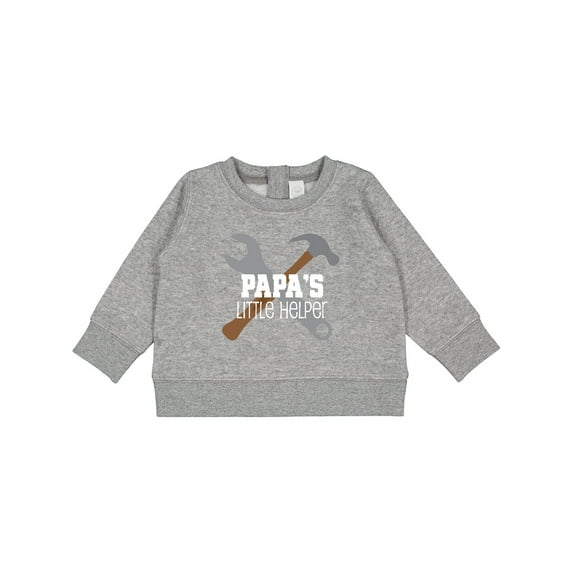 Inktastic Papa Little Helper Baby Sweatshirt