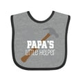 thumbnail image 1 of Inktastic Papa Little Helper Boys Baby Bib, 1 of 4