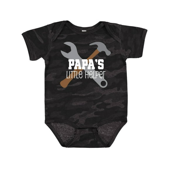 Inktastic Papa Little Helper Boys Baby Bodysuit
