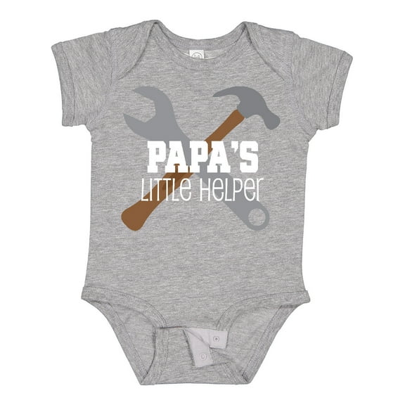 Inktastic Papa Little Helper Boys Baby Bodysuit