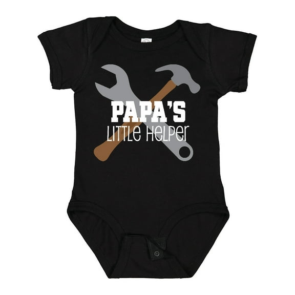 Inktastic Papa Little Helper Boys Baby Bodysuit