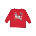 thumbnail image 1 of Inktastic Papa Little Helper Boys Long Sleeve Toddler T-Shirt, 1 of 5