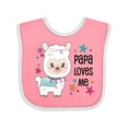 thumbnail image 1 of Inktastic Papa Loves Me Cute and Happy Llama Boys or Girls Baby Bib, 1 of 4