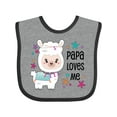 thumbnail image 1 of Inktastic Papa Loves Me Cute and Happy Llama Boys or Girls Baby Bib, 1 of 4