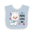 thumbnail image 1 of Inktastic Papa Loves Me Cute and Happy Llama Boys or Girls Baby Bib, 1 of 4