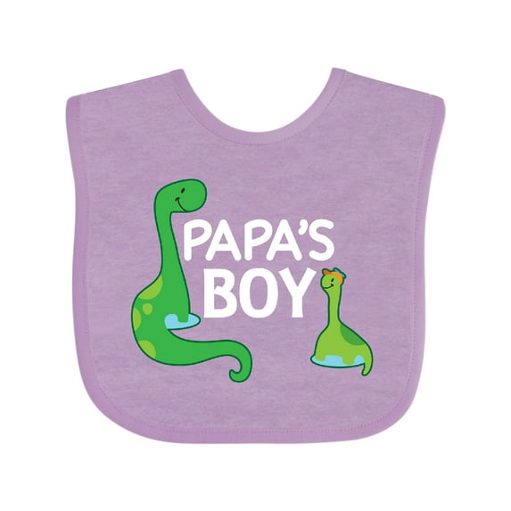 Inktastic Papa's Boy Grandson Boys Baby Bib