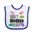 thumbnail image 1 of Inktastic Papa's Fishing Buddy with Colorful Fish Boys or Girls Baby Bib, 1 of 4