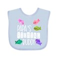 thumbnail image 1 of Inktastic Papa's Fishing Buddy with Colorful Fish Boys or Girls Baby Bib, 1 of 4