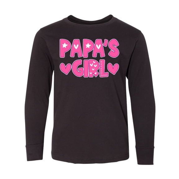 Inktastic Papa's Girl Gift Long Sleeve Youth T-Shirt