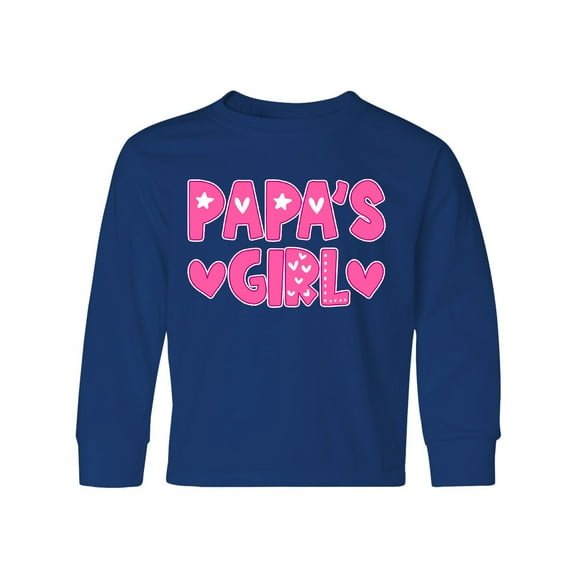 Inktastic Papa's Girl Gift Long Sleeve Youth T-Shirt