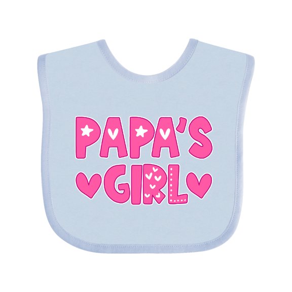 Inktastic Papa's Girl Girls Baby Bib