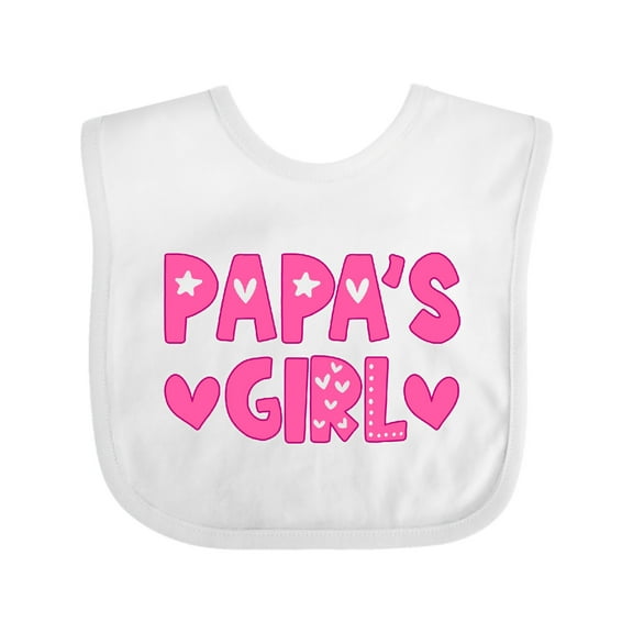 Inktastic Papa's Girl Girls Baby Bib