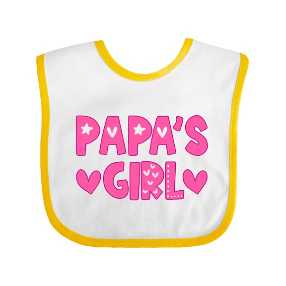 Inktastic Papa's Girl Girls Baby Bib