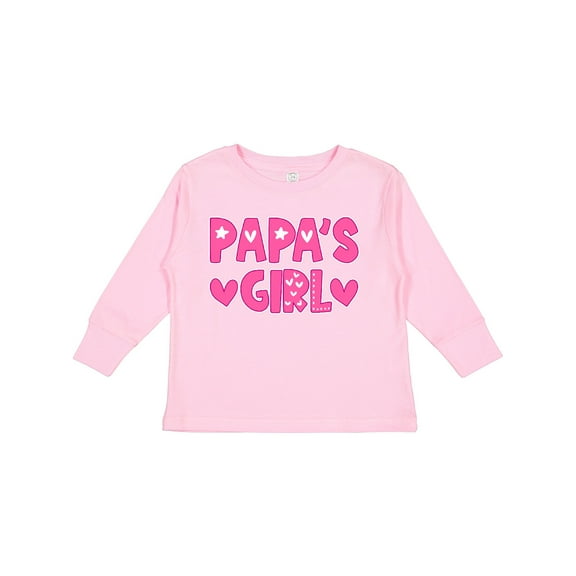 Inktastic Papa's Girl Girls Long Sleeve Toddler T-Shirt