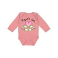 thumbnail image 1 of Inktastic Papa's Girl Heart Flowers Girls Long Sleeve Baby Bodysuit, 1 of 5