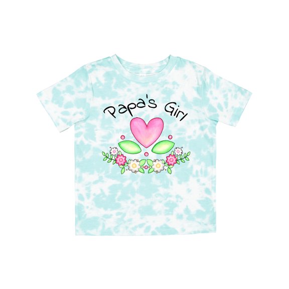 Inktastic Papa's Girl Heart Flowers Girls Toddler T-Shirt