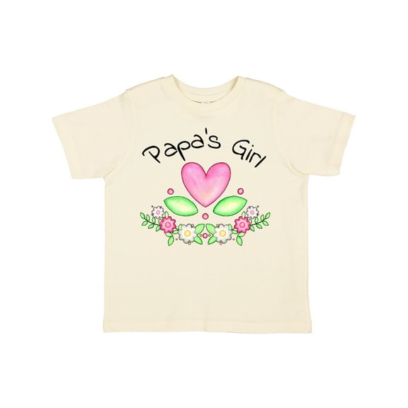 Inktastic Papa's Girl Heart Flowers Girls Toddler T-Shirt
