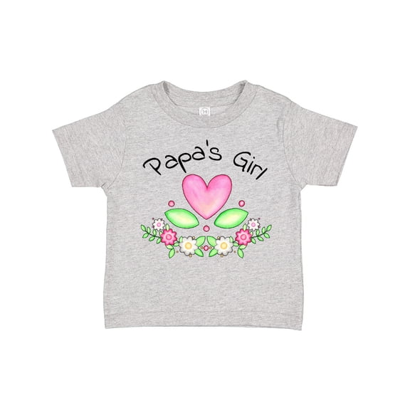 Inktastic Papa's Girl Heart Flowers Girls Toddler T-Shirt