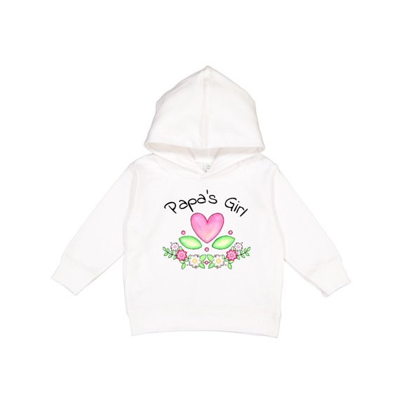 Inktastic Papa's Girl Heart Flowers Toddler Hoodie