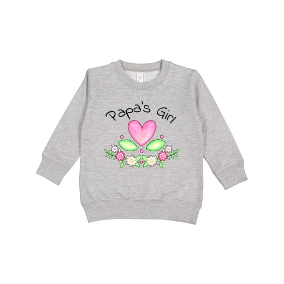Inktastic Papa's Girl Heart Flowers Toddler Sweatshirt