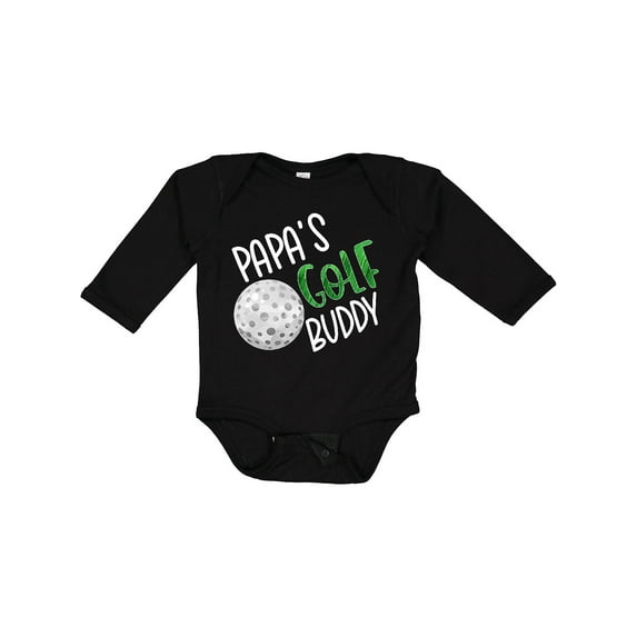 Inktastic Papa's Golf Buddy with Golf Ball Boys or Girls Long Sleeve Baby Bodysuit