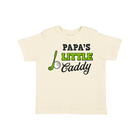 Inktastic Papa's Little Caddy with Golf Club and Ball Boys or Girls Toddler T-Shirt