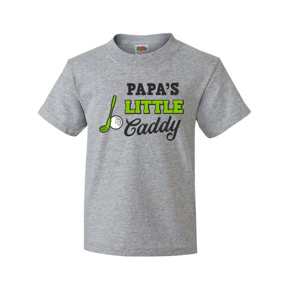 Inktastic Papa's Little Caddy with Golf Club and Ball Youth T-Shirt