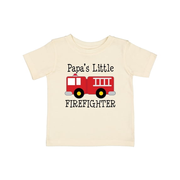 Inktastic Papa's Little Firefighter Boys Baby T-Shirt
