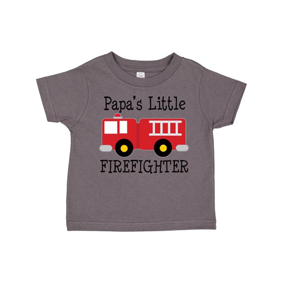 Inktastic Papa's Little Firefighter Boys Toddler T-Shirt