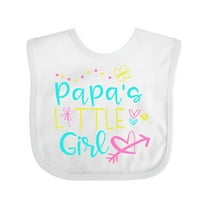 Inktastic Papa's Little Girl with Hearts Flower and Butterfly Girls Baby Bib