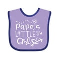 thumbnail image 1 of Inktastic Papa's Little Girl with Hearts Flower and Butterfly Girls Baby Bib, 1 of 4
