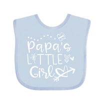 Inktastic Papa's Little Girl with Hearts Flower and Butterfly Girls Baby Bib