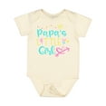 thumbnail image 1 of Inktastic Papa's Little Girl with Hearts Flower and Butterfly Girls Baby Bodysuit, 1 of 5