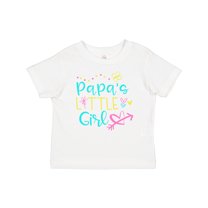Inktastic Papa's Little Girl with Hearts Flower and Butterfly Girls Baby T-Shirt