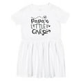 thumbnail image 1 of Inktastic Papa's Little Girl with Hearts Flower and Butterfly Girls Toddler Dress, 1 of 5